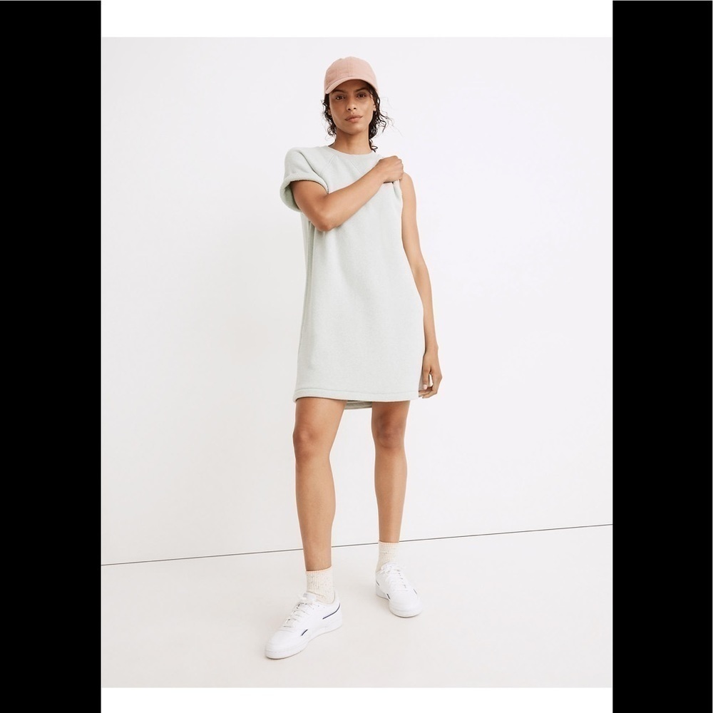 Madewell MWL Airyterry Sweatshirt Tee Dress size S NWOT